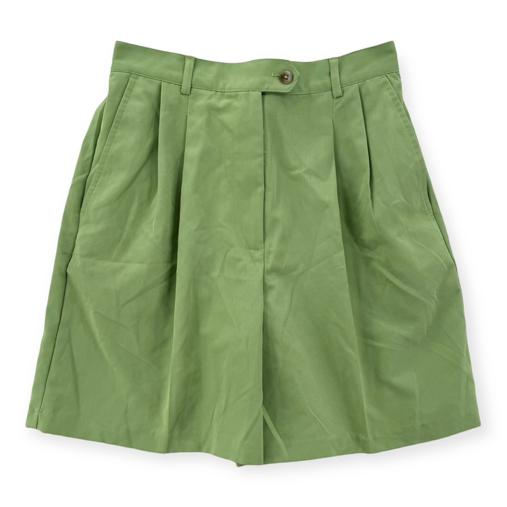 NWT‎ IZOD Golf Shorts Womens Size 6 Green Pleated Xtra Dry Active Sports